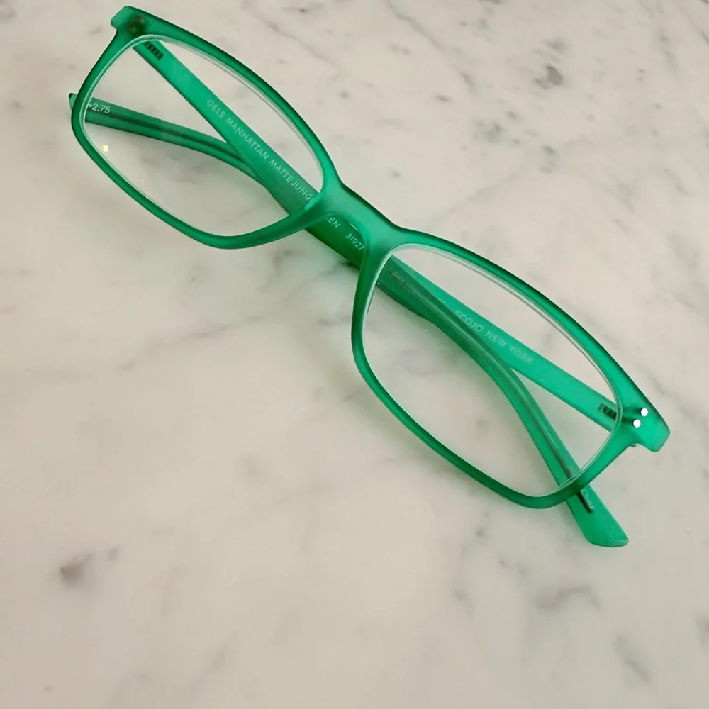 Scojo New York Gels Manhattan Reading Glasses Matt Jungle Green +2.75